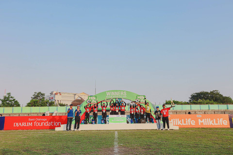 SD Muhammadiyah Sapen juara U-10, MilkLife Soccer Challenge Yogyakarta Series 2. Foto: MilkLife Soccer