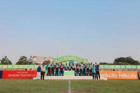 MI Al Islamiyah Grojagan juara MilkLife Soccer Challenge Yogyakarta Series 2. Foto: MilkLife Soccer