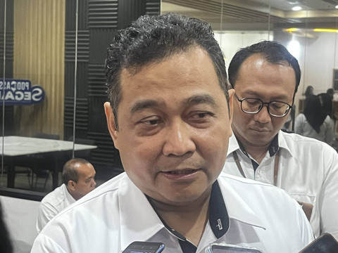 Direktur Pemasaran KKP Erwin Dwiyana usai konferensi pers di Kantor KKP, Senin (28/10/2024). Foto: Widya Islamiati/kumparan