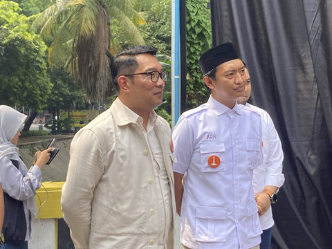 Cagub Jakarta Ridwan Kamil menghadiri acara peresmian RIDO Headquarter, Jakarta Pusat, Senin (28/10/2024). Foto: Alya Zahra/kumparan 