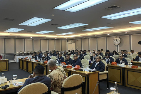 Suasana rapat Komisi XIII DPR RI bersama BNPT di Kompleks Parlemen, Senayan, Jakarta, Rabu (30/10/2024). Foto: Haya Syahira/kumparan