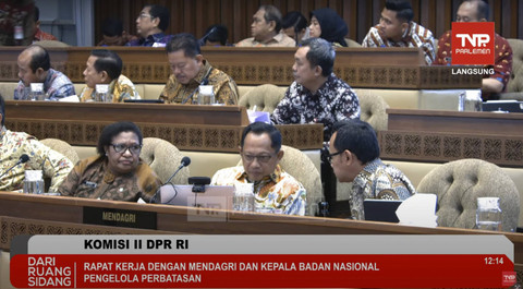 Suasana rapat Mendgari bersama Komisi II di Kompleks Parlemen, Senayan, Jakarta, Kamis (31/10/2024). Foto: Youtube/ TV Parlemen
