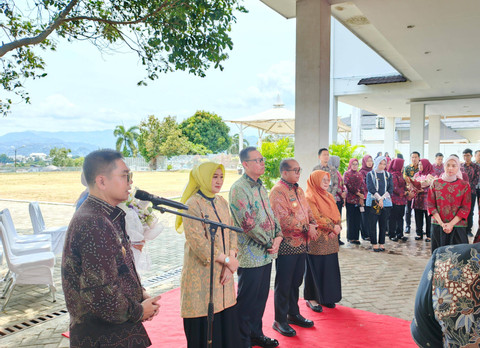 Pelepasan purnabakti Sekretaris Daerah Provinsi Lampung, Fahrizal Darminto | Foto : Eka Febriani / Lampung Geh