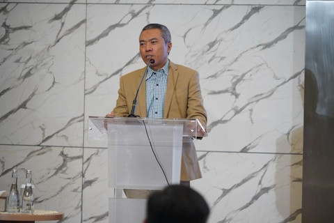 Direktur Retail Funding and Distribution BRI Andrijanto pada sosialisasi dan edukasi dari Ombudsman Republik Indonesia di Radio Auditorium Brilian, Kantor Pusat BRI di Jakarta. Foto: Dok. BRI