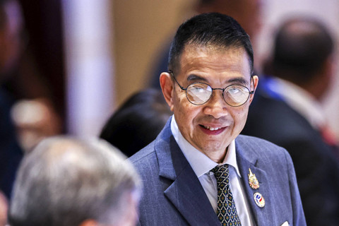 Menteri Luar Negeri Thailand Maris Sangiampongsa menghadiri Pertemuan Menteri Luar Negeri ASEAN (AMM) di National Convention Centre, di Vientiane, Laos, 8 Oktober 2024.  Foto: Athit Perawongmetha/REUTERS 