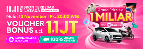 Promo Spesial 11.11 Lazada. Foto: Lazada