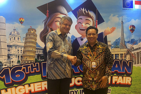 Pameran pendidikan tinggi Uni Eropa, Europe Higher Education Fair (EHEF) 2024, di Menara Astra, Jakarta Pusat, Sabtu (2/11/2024). Foto: Judith Aura/kumparan
