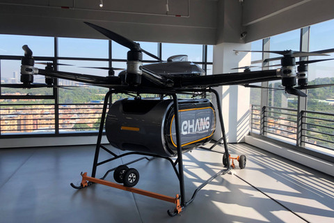 E-Hang 216L drone pengangkut Logistik. Foto: Andreas Ricky Febrian/kumparan