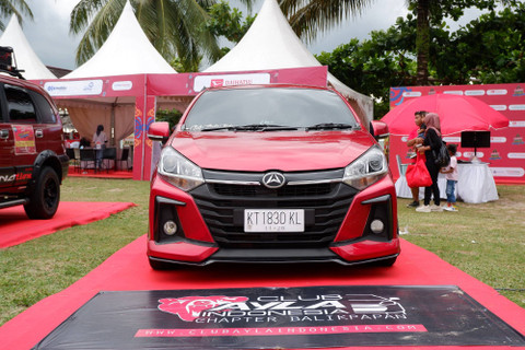 Modifikasi Daihatsu Ayla di Daihatsu Kumpul Sahabat Balikpapan 2024. Foto: Sena Pratama/kumparan