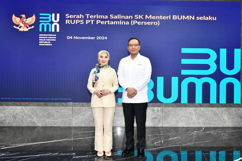 Serah terima jabatan Direktur Utama Pertamina. Aset: Pertamina.