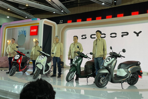 PT Astra Honda Motor (AHM) meluncurkan Honda Scoopy generasi ke-6 di Bekasi, Jawa Barat, Selasa (5/11/2024). Foto: Sena Pratama/kumparan
