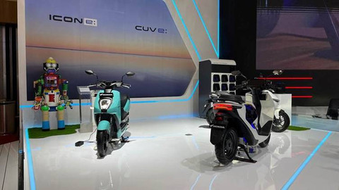 Jajaran motor listrik Honda di IMOS 2024. Foto: Aditya Pratama Niagara/kumparan