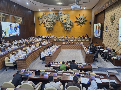 Rapat Kementerian Perhubungan (Kemenhub) bersama Komisi V di Gedung DPR RI, Jakarta Pusat pada Rabu (6/11/2024). Foto: Argya D. Maheswara/kumparan 