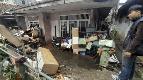 Rumah yang rusak akibat bencana banjir yang terjadi di Kota Sukabumi. Foto: Dok. Istimewa