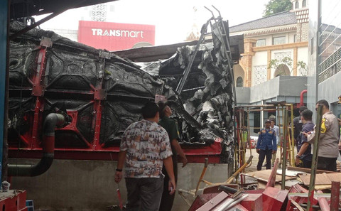 Lokasi tempat penyimpanan air yang terbakar, Foto : Abdullah Toriq/Urban Id