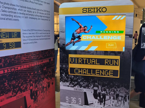 Area virtual run challenge di pameran jam tangan Seiko.Foto: kumparan/Hutri Dirga