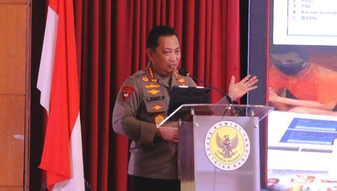Kapolri Jenderal Listyo Sigit Prabowo di acara pisah sambut Kompolnas periode 2024-2029.  Foto: Dok. Polri