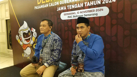 Paslon nomor urut 02 Ahmad Luthfi dan Taj Yasin Maimoen tiba jelang debat kedua Pilgub Jawa Tengah 2024 di MAC Ball Room, Jalan Majapahit, Kota Semarang, Jateng, Minggu (10/11/2024). Foto: Dok. Istimewa