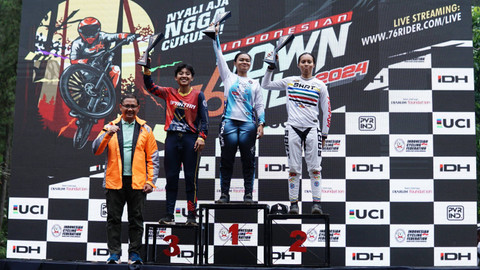 Juara umum balap sepeda downhill 76 Indonesian Downhill 2024. Foto: 76 Indonesian Downhill