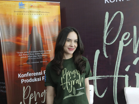 Steffi Zamora ditemui di syukuran mulai syuting film Pengin Hijrah di Sunter, Jakarta Utara, Senin (11/11/2024). Foto: Vincentius Mario/kumparan