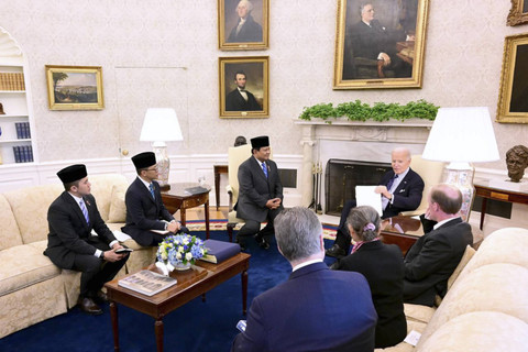 Presiden AS Joe Biden menerima Presiden Prabowo Subianto di Gedung Putih, Amerika Serikat. Foto: Muchlis Jr/Biro Pers Sekretariat Presiden