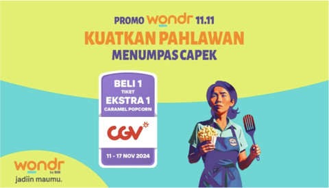  wondr by BNI menawarkan promo seru di CGV dan Cinepolis di momen 11.11. Foto: Dok. BNI