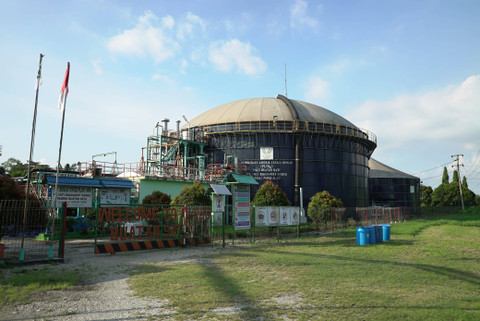 Limbah dari kelapa sawit diolah menjadi biogas untuk Pembangkit Listrik Tenaga Biogas (PLTBg) di Asian Agri. Foto: Faiz Zulfikar/kumparan