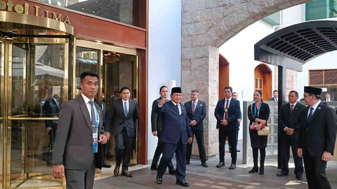Presiden Republik Indonesia Prabowo Subianto di Swissotel Lima, Peru, Sabtu (16/11). Foto: Zamachsyari/kumparan