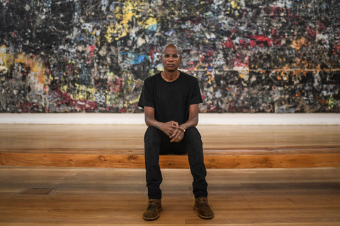 Seniman AS Mark Bradford. Foto: PATRICIA DE MELO MOREIRA / AFP
