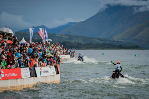 Event olahraga air berskala dunia, Aquabike Jetski World Championship berlangsung di Danau Toba selama 13-17 November 2024. Foto: InJourney