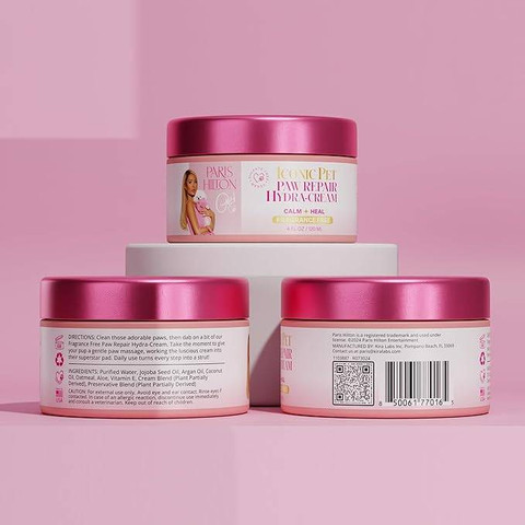 Produk skin care untuk hewan peliharaan milik brand Paris Hilton Pet. Foto: Amazon