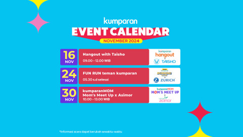 ckumparan Event Calendar yang diadakan di Bulan November 2024 Foto: kumparan
