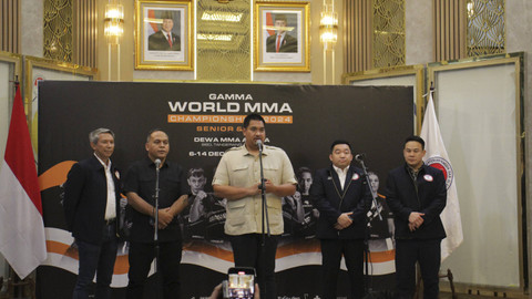 Konferensi pers terkait GAMMA World MMA Championships 2024 di Kantor Kemenpora, Jakarta (19/11/2024). Foto: Dok. LOC GAMMA World MMA Championships 2024