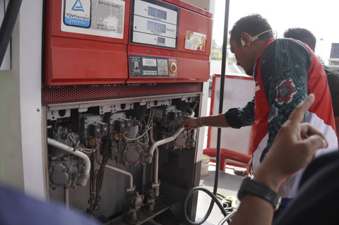 Tim Pertamina Patra Niaga saat sidak SPBU di DIY beberapa waktu lalu. Foto: Dok. Pertamina