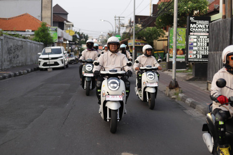 Suasana saat menjajal Honda Scoopy di Bali. Foto: AHM