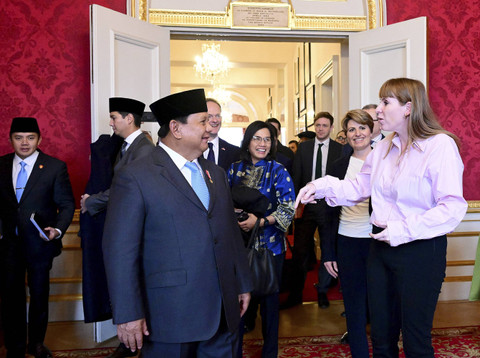 Presiden RI Prabowo Subianto memenuhi undangan makan siang dari Angela Rayner di Lancaster House, London, Kamis (21/11/2024). Foto: Muchlis Jr/Biro Pers Sekretariat Presiden