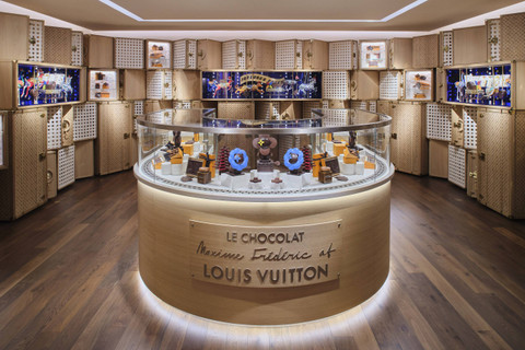 Cafe coklat di gerai terbaru Louis Vuitton di New York, AS. Foto: Louis Vuitton