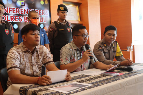Konferensi pers penangkapan joki judi online di Mapolres Bantul, Jumat (22/11). Foto: Dok. Polres Bantul