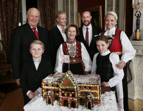 Keluarga Kerajaan Norwegia. Foto: Lise Aserud/AFP
