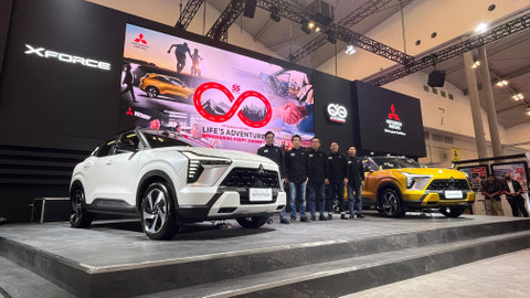 Peluncuran Mitsubishi Xforce dengan fitur Diamond Sense di GJAW 2024. Foto: Aditya Niagara/kumparan