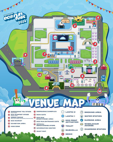 Veneu map gelaran Pertamina Eco RunFest 2024. Foto: Dok. Pertamina