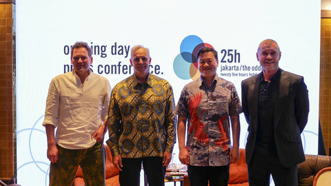 Konferensi pers pembukaan 25hours Hotel Jakarta The Oddbird. Foto: Dok. 25hours Hotel Jakarta The Oddbird