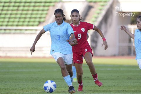 Suasana pertandingan Timnas Wanita Indonesia vs Timnas Wanita Kamboja di Grup B ASEAN Women's Cup 2024 yang digelar di New Laos National Stadium, Vientiane, Laos, Sabtu (23/11/2024). Foto: Dok. PSSI
