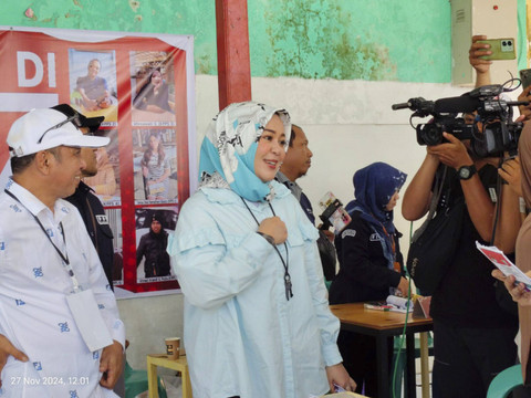 Calon Wakil Gubernur Sulsel nomor urut 02 Fatmawati Rusdi, Rabu (27/11/2024). Foto: kumparan