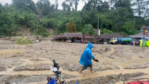 Longsor di Desa Sembahe, Kecamatan Sibolangit, Deli Serdang, Sumut, pada Rabu (27/11/2024). Foto: Dok. Polda Sumut