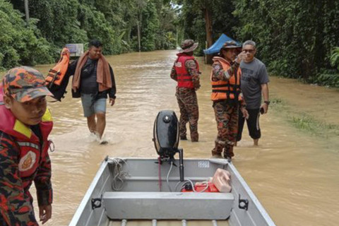 Banjir di Malaysia, Jumat (29/11/2024). Foto: Facebook/ @nadma.gov.my