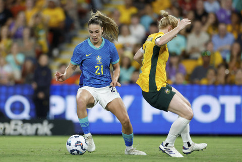 Pertandingan Timnas Wanita Australia vs Timnas Wanita Brasil di Brisbane, Australia, Kamis (28/11/2024). Foto: Dok. CBF