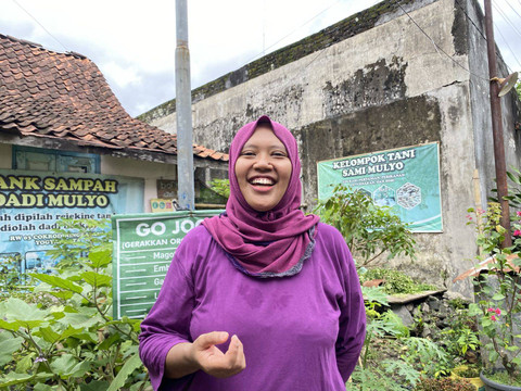 Sekretaris Bank Sampah Dadi Mulyo, Nur Fitri Lating. Foto: Resti Damayanti/Pandangan Jogja