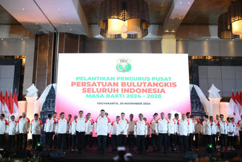 Pengurus Pusat Persatuan Bulu Tangkis Seluruh Indonesia (PP PBSI) telah resmi dilantik oleh KONI Pusat di Hotel Royal Ambarrukmo, Jogja, pada Sabtu (30/11/2024) . Foto: Dok. Istimewa