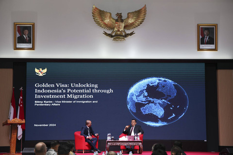 Wakil Menteri Imigrasi dan Pemasyarakatan Silmy Karim berbicara di 18th Global Citizenship Conference di Singapura. Foto: Dok. Istimewa